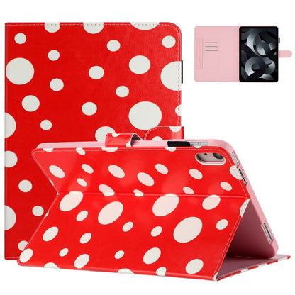 For iPad mini 6 / mini 2024 Dot Pattern Leather Smart Tablet Case(Red White) by bashfashion