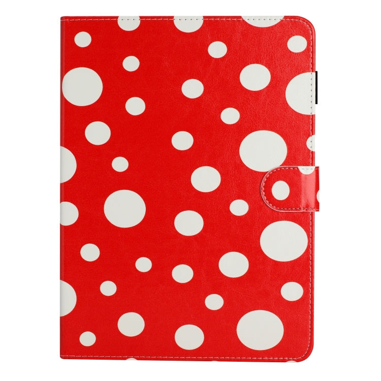 For iPad mini 6 / mini 2024 Dot Pattern Leather Smart Tablet Case(Red White) by bashfashion