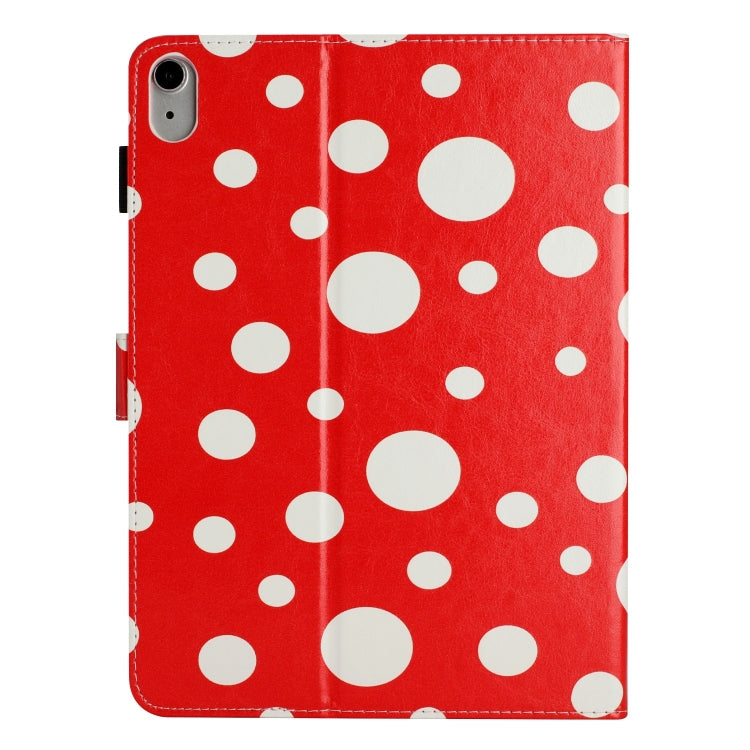 For iPad mini 6 / mini 2024 Dot Pattern Leather Smart Tablet Case(Red White) by bashfashion
