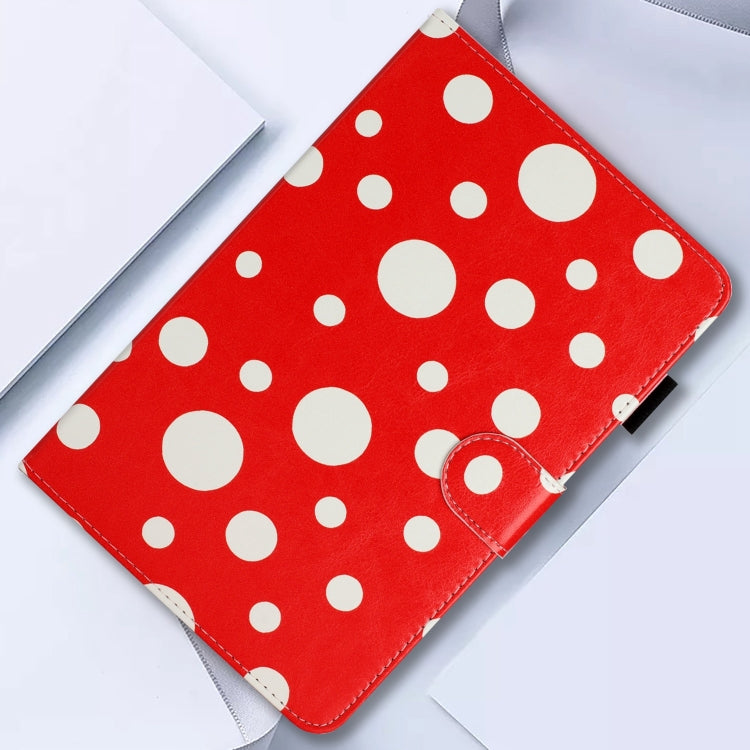 For iPad mini 6 / mini 2024 Dot Pattern Leather Smart Tablet Case(Red White) by bashfashion
