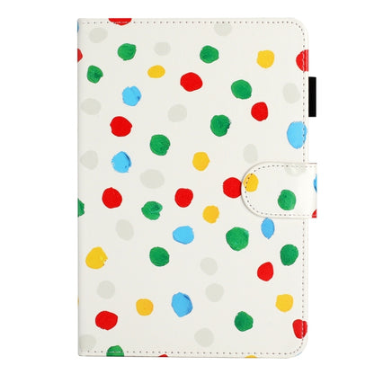 For iPad mini 5 / 4 / 3 / 2 / 1 Dot Pattern Leather Smart Tablet Case(White Colorful Dot) by bashfashion