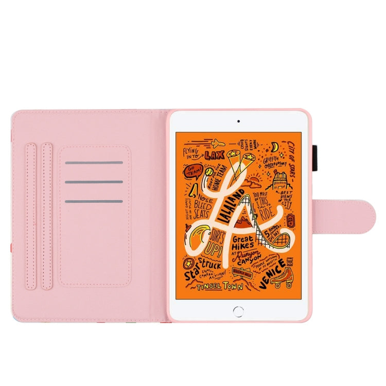 For iPad mini 5 / 4 / 3 / 2 / 1 Dot Pattern Leather Smart Tablet Case(White Colorful Dot) by bashfashion