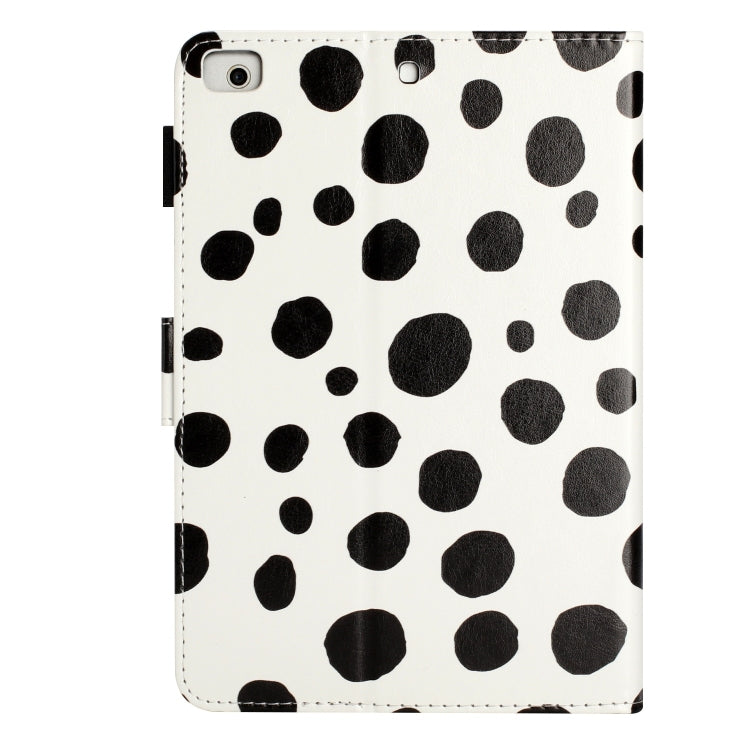 For iPad Pro 9.7 / 9.7 2018 / 2017 Dot Pattern Leather Smart Tablet Case(White Black) by bashfashion