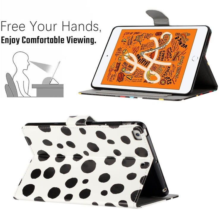 For iPad Pro 9.7 / 9.7 2018 / 2017 Dot Pattern Leather Smart Tablet Case(White Black) by bashfashion