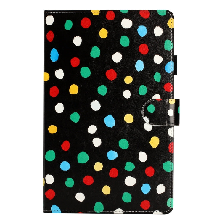 For Samsung Galaxy Tab A7 Lite T220 Dot Pattern Leather Tablet Case(Black Colorful) by bashfashion