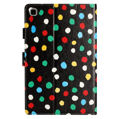 For Samsung Galaxy Tab A7 Lite T220 Dot Pattern Leather Tablet Case(Black Colorful) by bashfashion