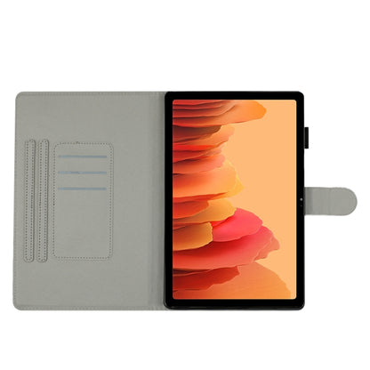 For Samsung Galaxy Tab A7 Lite T220 Dot Pattern Leather Tablet Case(White Black) by bashfashion