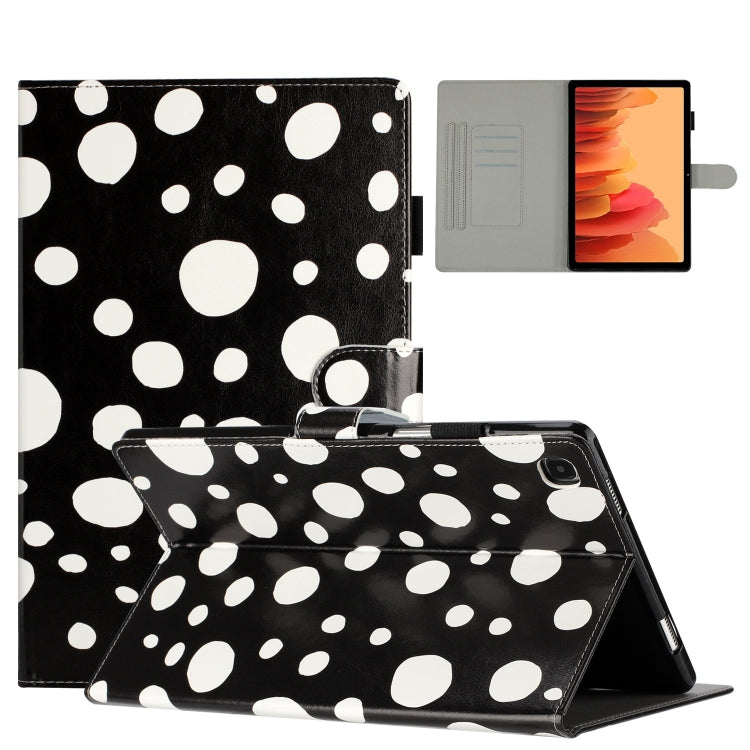 For Samsung Galaxy Tab A7 Lite T220 Dot Pattern Leather Tablet Case(Black White) by bashfashion