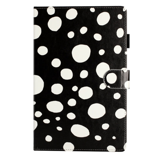 For Samsung Galaxy Tab A7 Lite T220 Dot Pattern Leather Tablet Case(Black White) by bashfashion