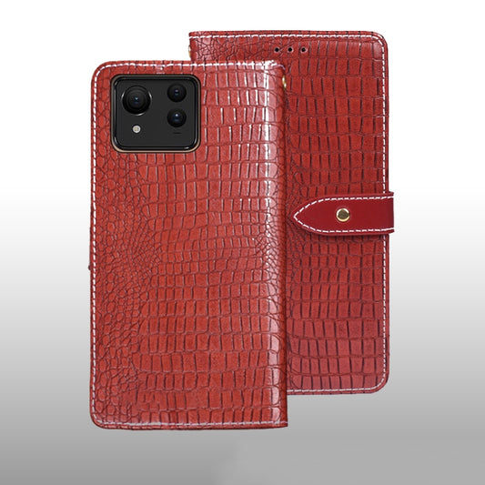 For ASUS Zenfone 11 Ultra idewei Crocodile Texture Leather Phone Case(Red) by idewei