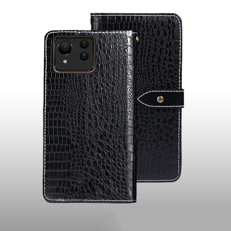 For ASUS Zenfone 11 Ultra idewei Crocodile Texture Leather Phone Case(Black) by idewei