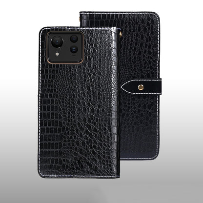 For ASUS Zenfone 11 Ultra idewei Crocodile Texture Leather Phone Case(Black) by idewei