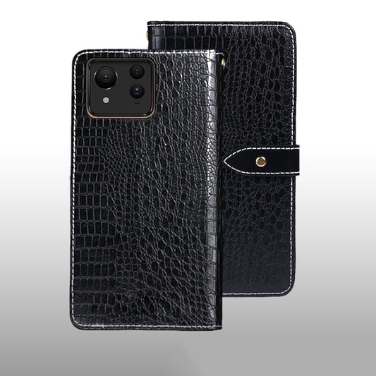 For ASUS Zenfone 11 Ultra idewei Crocodile Texture Leather Phone Case(Black) by idewei