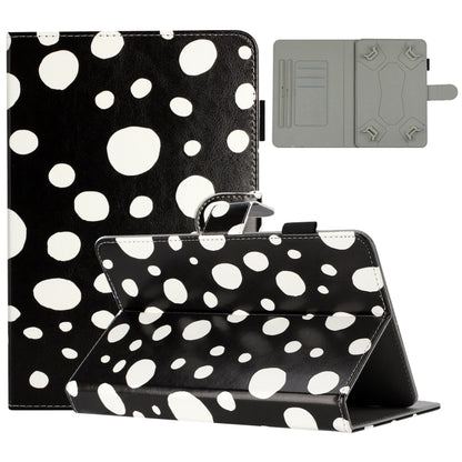 10 inch Dot Pattern Leather Tablet Case(Black White Dot) by bashfashion