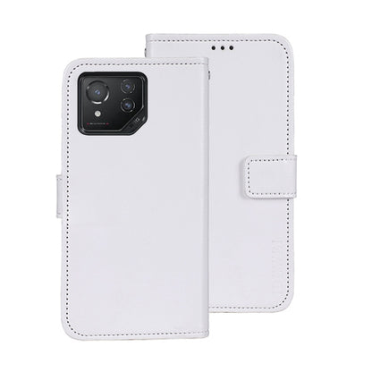 For ASUS ROG Phone 8 idewei Crazy Horse Texture Leather Phone Case(White) by idewei