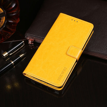 For ASUS ROG Phone 8 idewei Crazy Horse Texture Leather Phone Case(Yellow) by idewei