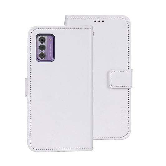 For Nokia G42 5G idewei Crazy Horse Texture Leather Phone Case with Holder(White) by idewei