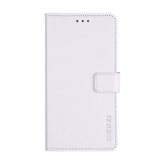 For Nokia XR21 idewei Crazy Horse Texture Leather Phone Case with Holder(White) by idewei