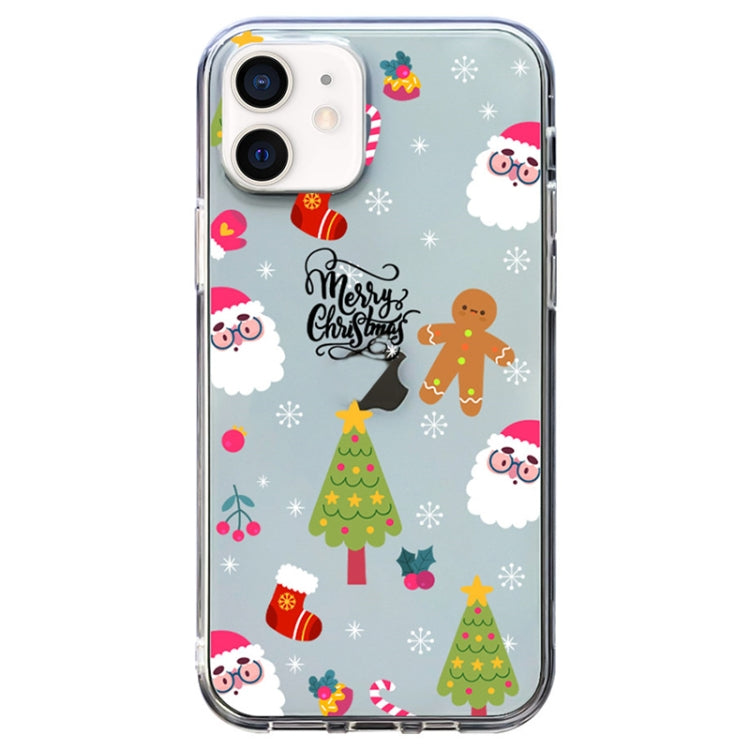 For iPhone 12 mini Christmas Colored Drawing Pattern High Transparent Soft TPU Phone Case(Christmas Tree) by bashfashion
