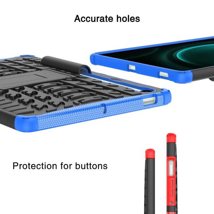 For Samsung Galaxy Tab S9 FE / S10 FE Tire Texture TPU + PC Tablet Case with Holder(Green) by bashfashion