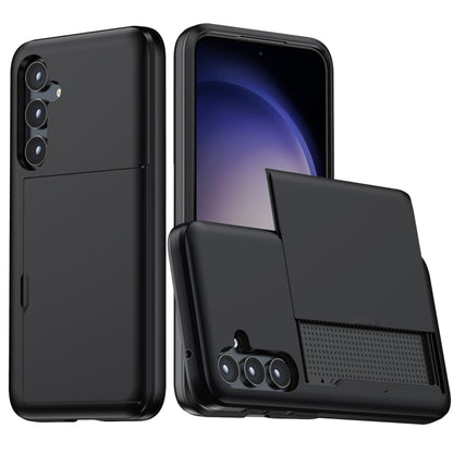 For Samsung Galaxy S23 FE 5G Shockproof Armor Phone Case with Card Slot(Black) by bashfashion