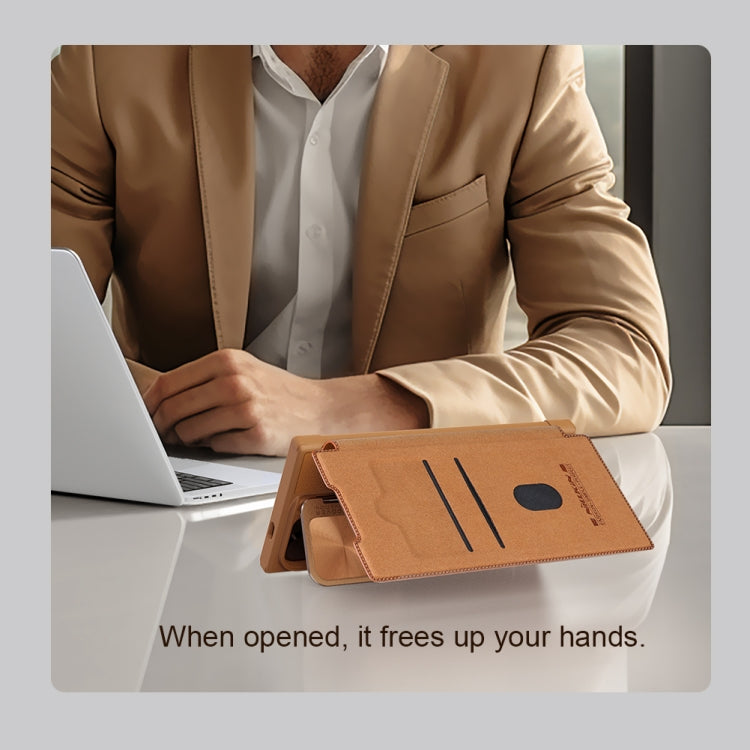 For Samsung Galaxy S24+ 5G NILLKIN Qin Prop Series Flip Camera Cover Design Leather Phone Case(Black) by NILLKIN