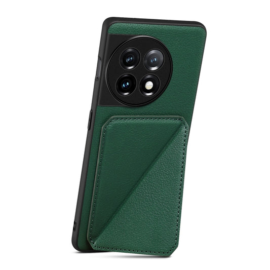For OnePlus Nord CE 3 Lite / N30 Denior Imitation Calf Leather Back Phone Case with Holder(Green) by Denior