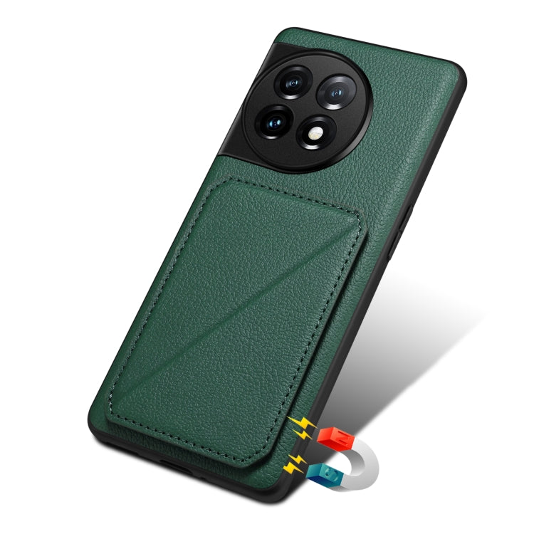 For OnePlus Nord CE 3 Lite / N30 Denior Imitation Calf Leather Back Phone Case with Holder(Green) by Denior