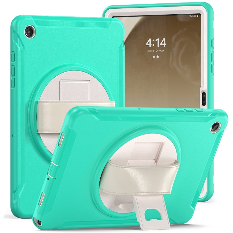 For Samsung Galaxy Tab A9+ / X210 Spider Wheel Silicone Hybrid PC Tablet Case(Mint Green) by bashfashion