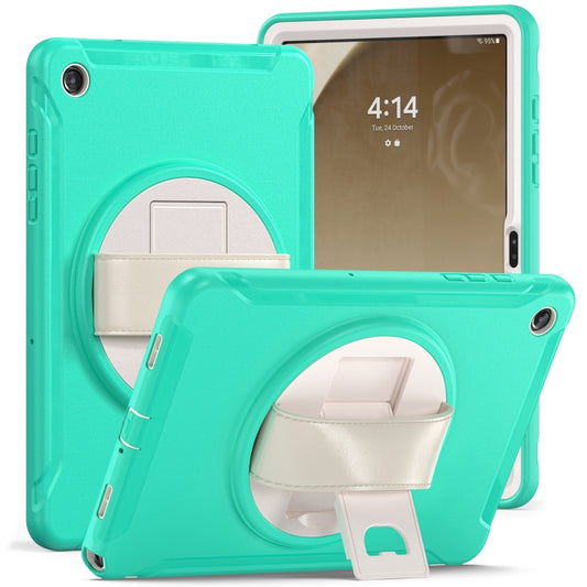 For Samsung Galaxy Tab A9+ / X210 Spider Wheel Silicone Hybrid PC Tablet Case(Mint Green) by bashfashion
