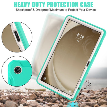 For Samsung Galaxy Tab A9+ / X210 Spider Wheel Silicone Hybrid PC Tablet Case(Mint Green) by bashfashion