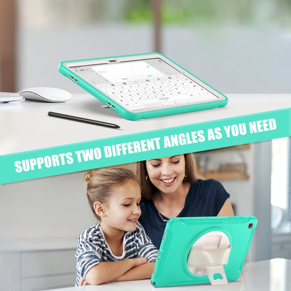 For Samsung Galaxy Tab A9+ / X210 Spider Wheel Silicone Hybrid PC Tablet Case(Mint Green) by bashfashion