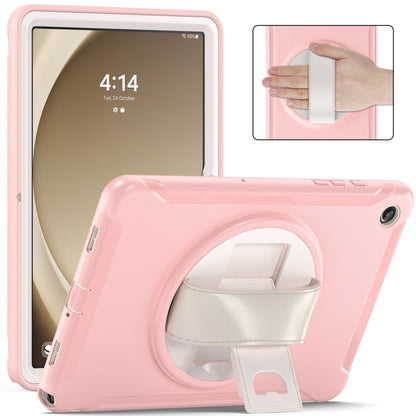 For Samsung Galaxy Tab A9+ / X210 Spider Wheel Silicone Hybrid PC Tablet Case(Cherry Blossoms Pink) by bashfashion