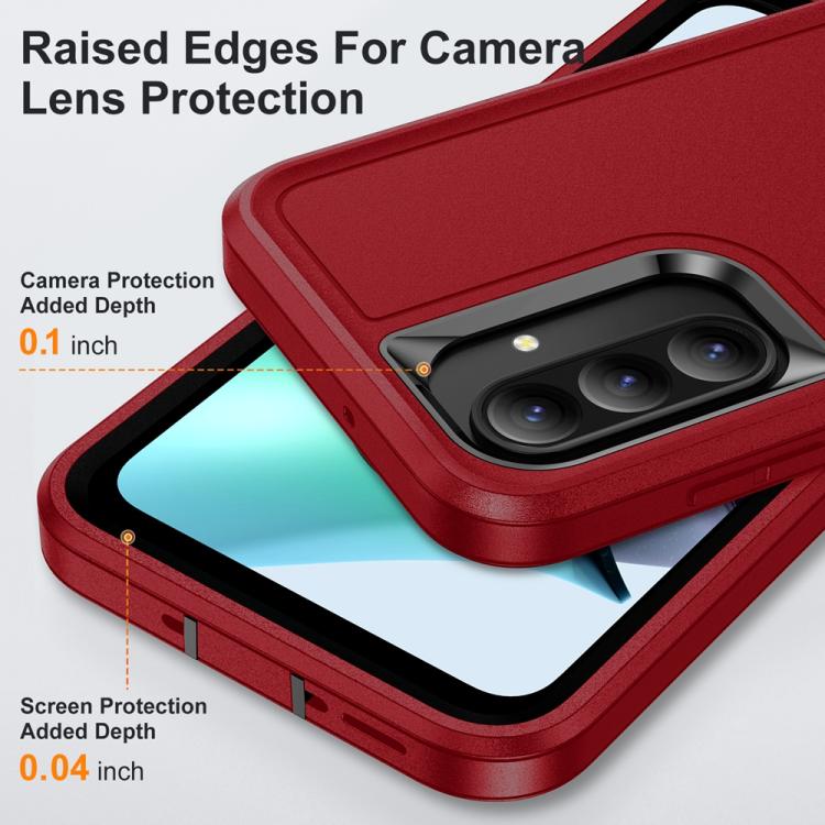 For Samsung Galaxy A26 5G Life Waterproof Rugged Phone Case(Red + Black) by bashfashion