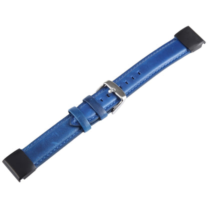 For Garmin Fenix 7 22mm Plain Weave Genuine Leather Watch Band(Dark Blue) by bashfashion