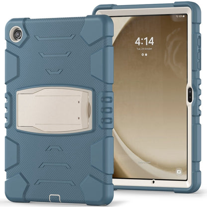 For Samsung Galaxy Tab A9+ / X210 PC Hybrid Silicone Tablet Case with Holder(Cornflower Blue) by bashfashion