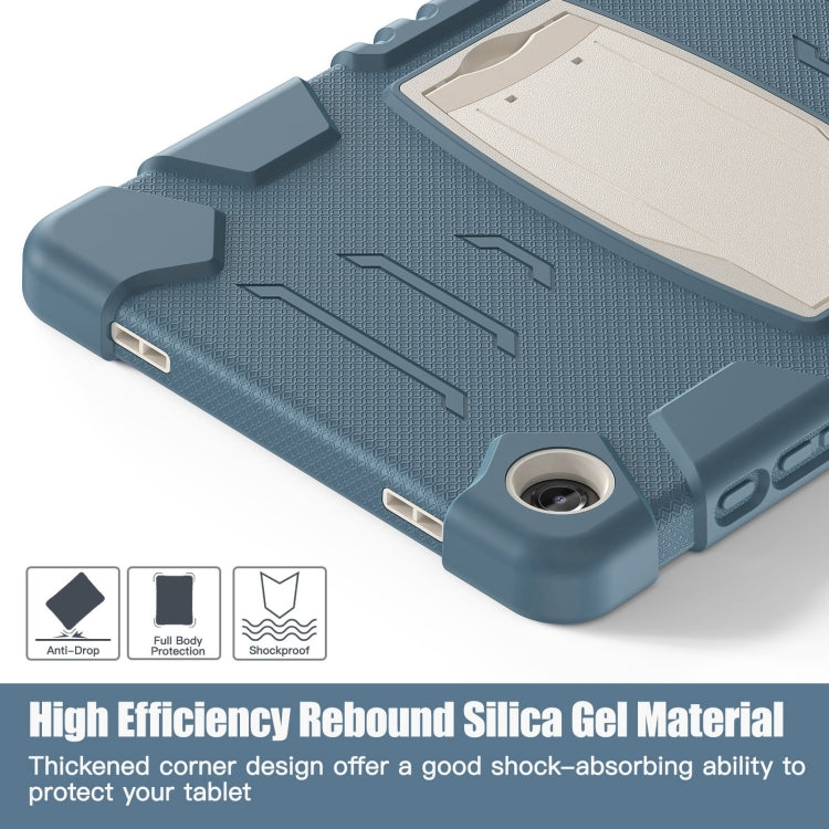 For Samsung Galaxy Tab A9+ / X210 PC Hybrid Silicone Tablet Case with Holder(Cornflower Blue) by bashfashion