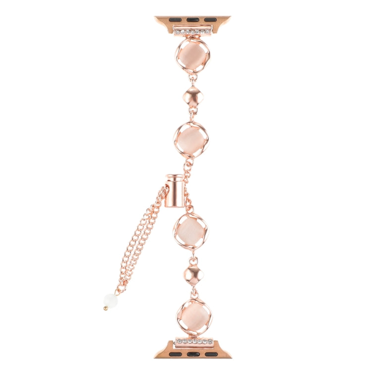 For Apple Watch Ultra 2 49mm Shell Metal Chain Bracelet Watch Band(Rose Gold) by bashfashion