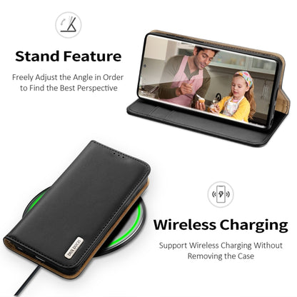 For Samsung Galaxy S24 Ultra 5G DUX DUCIS Hivo Series Cowhide + PU + TPU Flip Phone Case(Black) by DUX DUCIS