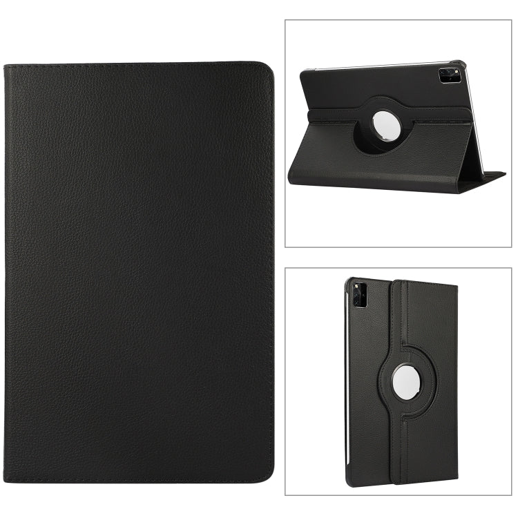 For Lenovo Tab M11 / Xiaoxin Pad 11 2024 360 Degree Rotation Litchi Texture Leather Tablet Case(Black) by bashfashion