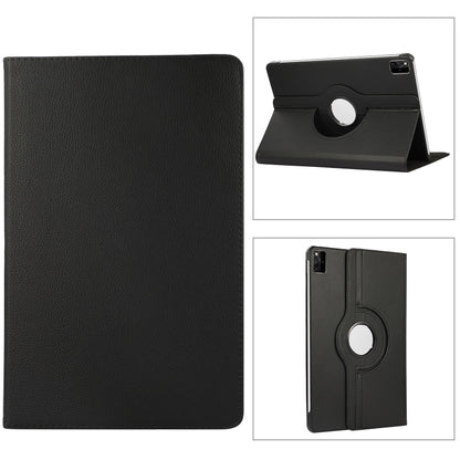 For Lenovo Tab M11 / Xiaoxin Pad 11 2024 360 Degree Rotation Litchi Texture Leather Tablet Case(Black) by bashfashion