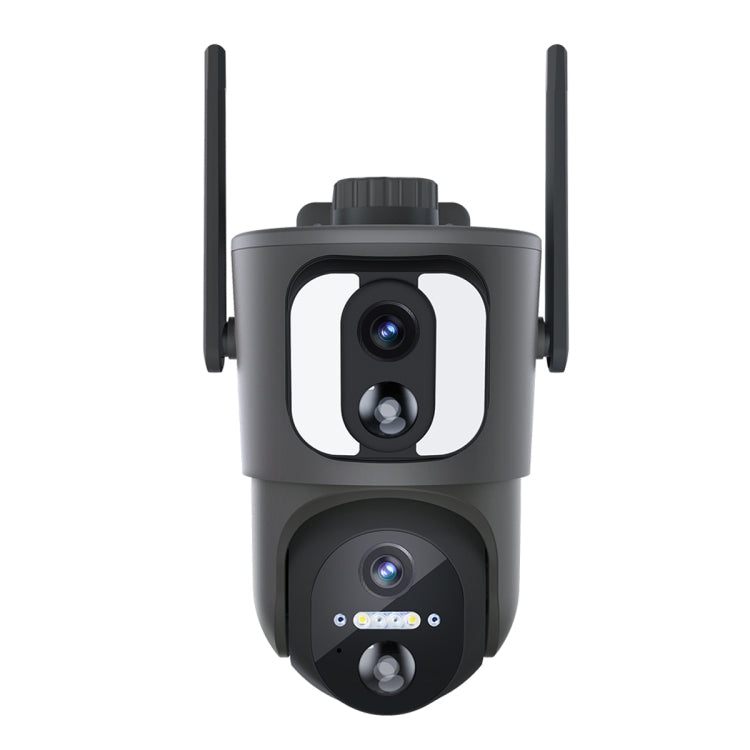 ESCAM QF390 2x2MP Binocular Solar WiFi Camera Supports Two-way Voice & Alarm Recording(Black) by ESCAM
