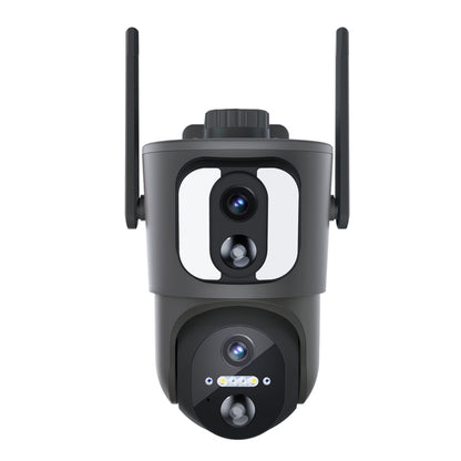 ESCAM QF390 2x2MP Binocular Solar WiFi Camera Supports Two-way Voice & Alarm Recording(Black) by ESCAM