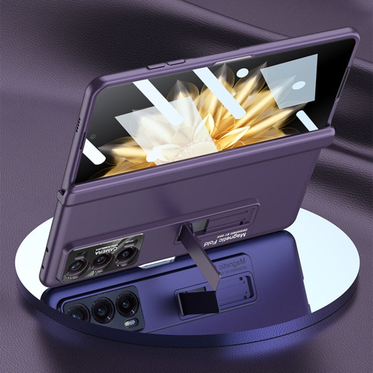For Honor Magic V2 GKK Integrated Magnetic Folding Hinge All-inclusive Phone Case(Purple) by GKK