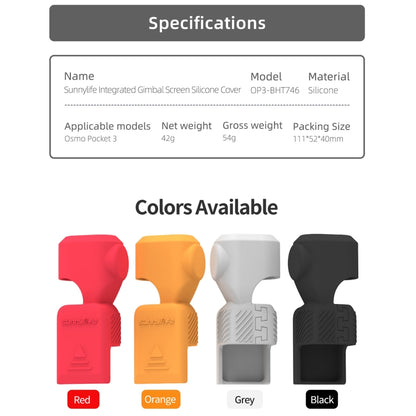 For DJI Osmo Pocket 3 Sunnylife OP3-BHT746 Silicone Protective Case(Grey White) by Sunnylife