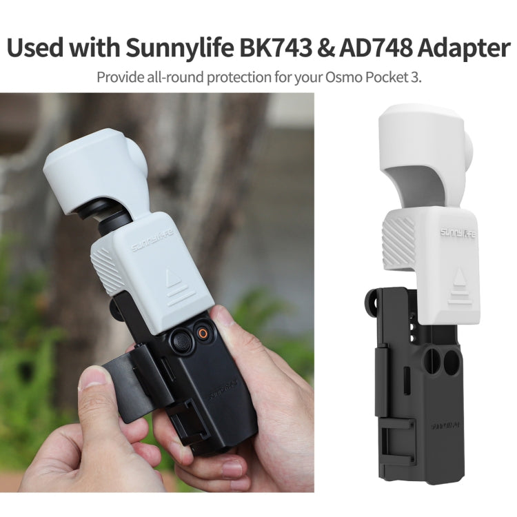 For DJI Osmo Pocket 3 Sunnylife OP3-BHT746 Silicone Protective Case(Black) by Sunnylife