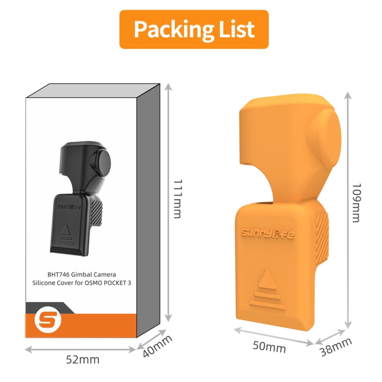 For DJI Osmo Pocket 3 Sunnylife OP3-BHT746 Silicone Protective Case(Orange) by Sunnylife