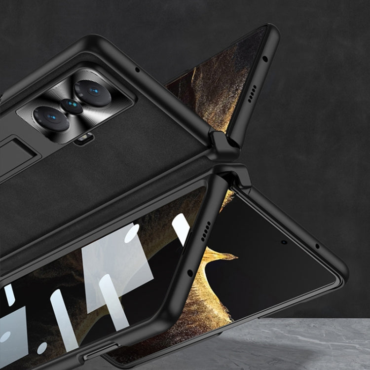 For Honor Magic VS GKK Integrated Frosted Fold Hinge Privacy Leather Phone Case with Holder(Grey) by GKK