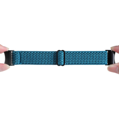 For Samsung Galaxy Watch6/6 Classic/5/5 Pro Wave Braided Nylon Watch Band(Stone Blue) by bashfashion