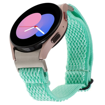 For Samsung Galaxy Watch6/6 Classic/5/5 Pro Wave Braided Nylon Watch Band(Mint Green) by bashfashion
